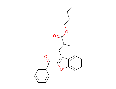 Molecular Structure of 1638610-40-8 (butyl 3-(2-benzoylbenzofuran-3-yl)-2-methylpropanoate)