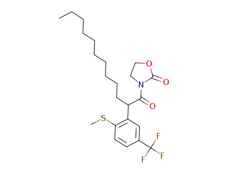 3-(2-(2-(methylthio)-5-(trifluoromethyl)phenyl)dodecanoyl)oxazolidin-2-one