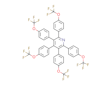Molecular Structure of 1639431-20-1 (2,3,4,5,6-pentakis[4-(trifluoromethoxy)phenyl]pyridine)