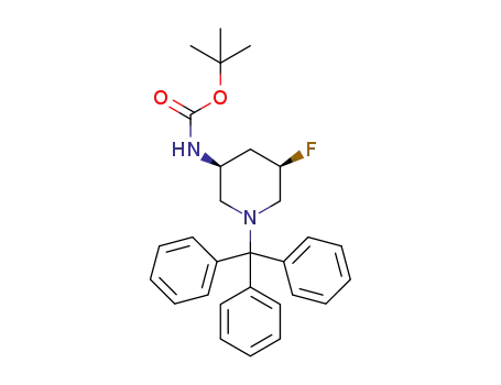 tert-butyl (3S,5R)-5-fluoro-1-tritylpiperidin-3-ylcarbamate