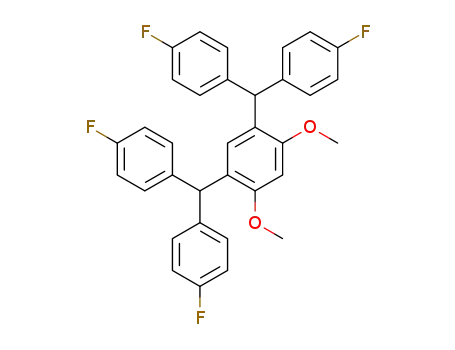 Molecular Structure of 1590417-65-4 (4,6-Bis(4,4’-difluorobenzhydryl)-1,3-dimethoxybenzene)