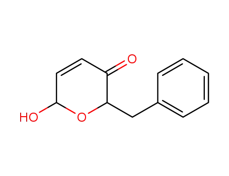 Molecular Structure of 74425-89-1 (2-benzyl-6-hydroxy-2H-pyran-3(6H)-one)