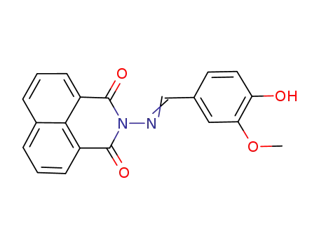 2-((4-hydroxy-3-methoxybenzylidene)amino)-1H-benzo[de]isoquinoline-1,3(2H)-dione