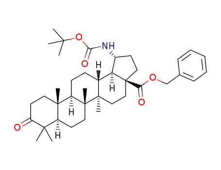 (1R,3aR,5aR,5bR,7aR,11aR,11bR,13aR,13bR)-benzyl 1-((tert-butoxycarbonyl)amino)-5a,5b,8,8,11a-pentamethyl-9-oxoicosahydro-1H-cyclopenta[a]chrysene-3a-carboxylate