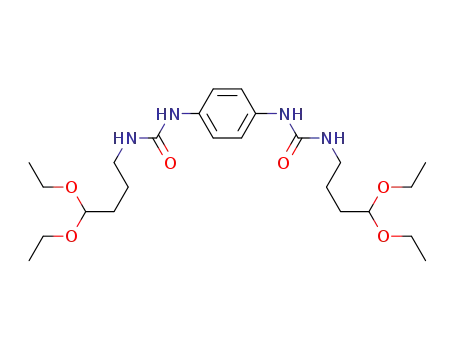 Molecular Structure of 1620286-16-9 (1,1'-(benzene-1,4-diyl)bis[3-(4,4-diethoxybutyl)-urea])