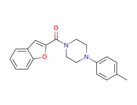 Molecular Structure of 935654-17-4 ((benzofuran-2-yl)(4-(p-tolyl)piperazin-1-yl)methanone)