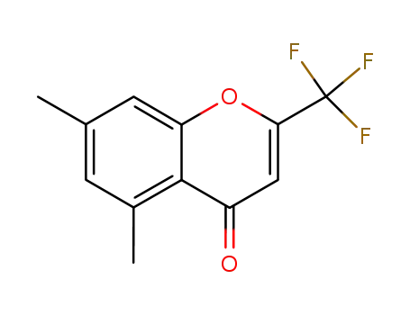 Molecular Structure of 321-42-6 (4H-1-Benzopyran-4-one, 5,7-dimethyl-2-(trifluoromethyl)-)