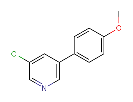Molecular Structure of 1595294-68-0 (3-chloro-5-(4-methoxyphenyl)pyridine)