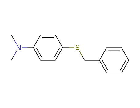 Molecular Structure of 62291-62-7 (Benzenamine, N,N-dimethyl-4-[(phenylmethyl)thio]-)