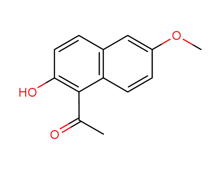 Molecular Structure of 86539-78-8 (1-(2-Hydroxy-6-Methoxynaphthalen-1-yl)ethanone)