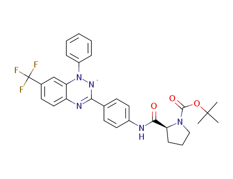 7-(trifluoromethyl)-3-(4-(N-BOC-pyrrolidine-2-carboxamido)phenyl)-1-phenyl-1,2-dihydrobenzo[1,2,4]triazin-2-yl