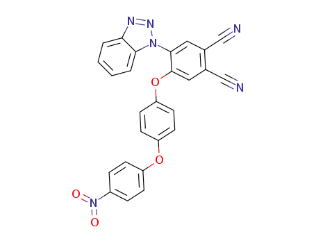 Molecular Structure of 1610359-69-7 (4-(1-benzotriazolyl)-5-[4-(4-nitrophenoxy)phenoxy]phthalonitrile)