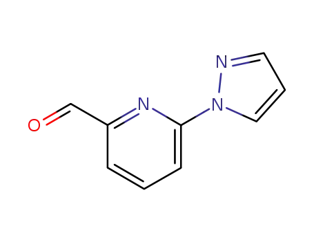 Molecular Structure of 217657-66-4 (2-(1H-pyrazol-1-yl)pyridine-6-carbaldehyde)