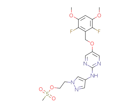 2-[4-({5-[(2,6-difluoro-3,5-dimethoxybenzyl)oxy]pyrimidin-2-yl}amino)-1H-pyrazol-1-yl]ethyl methanesulfonate