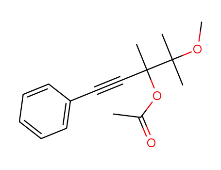 4-methoxy-3,4-dimethyl-1-phenylpent-1-yn-3-yl acetate