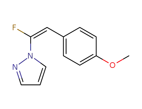 (E)-1-(1-fluoro-2-(4-methoxyphenyl)vinyl)-1H-pyrazole