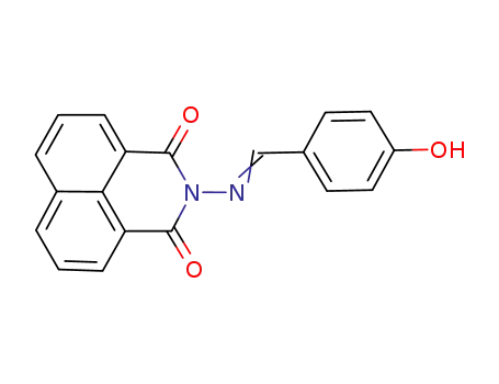 Molecular Structure of 349485-92-3 (2-(4-hydroxy-benzylidene)amino-benzo[de]isoquinolin-1,3-dione)