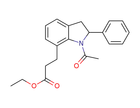ethyl 3-(1-acetyl-2-phenylindolin-7-yl)propanoate