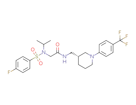 2-[(4-fluorobenzenesulfonyl)isopropylamino]-N-[(R)-1-(4-trifluoromethylphenyl)piperidin-3-ylmethyl]acetamide
