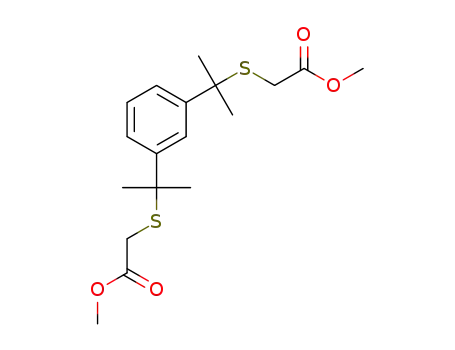 Molecular Structure of 1582789-93-2 (dimethyl [1,3-phenylenebis(1-methylethylidenethio)]diacetate)