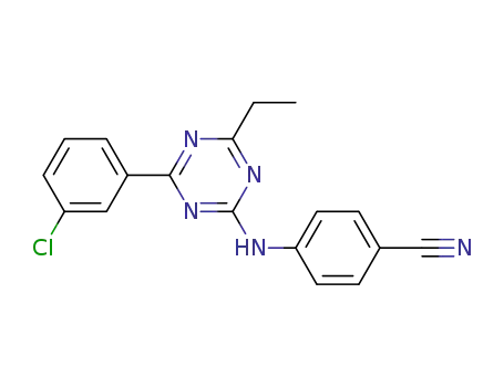 4-(4-(3-chlorophenyl)-6-ethyl-1,3,5-triazin-2-ylamino)benzonitrile