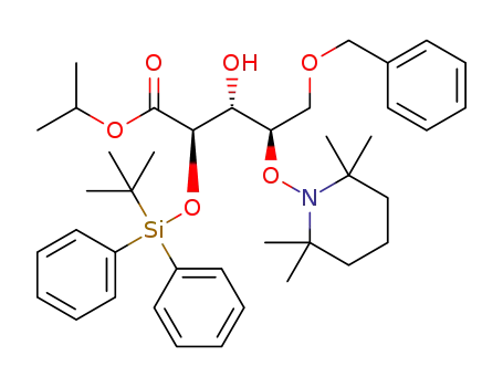 (2R,3R,4R)-isopropyl 5-(benzyloxy)-3-hydroxy-2-((tert-butyldiphenylsilyl)oxy)-4-(2,2,6,6-tetramethylpiperidin-1-yloxy)pentanoate