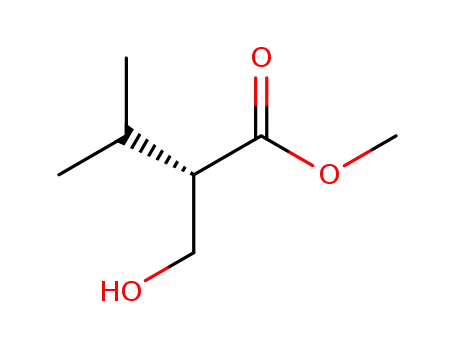 Molecular Structure of 189938-05-4 (Butanoic acid, 2-(hydroxymethyl)-3-methyl-, methyl ester, (S)-)