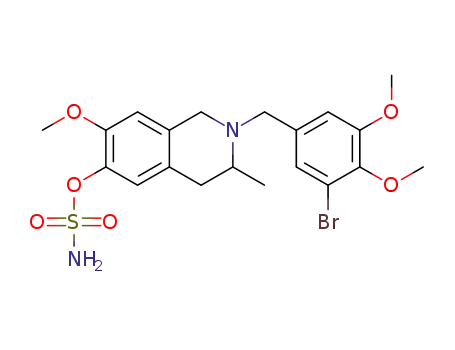 Molecular Structure of 1623785-62-5 ((±)-2-(3′-bromo-4′,5′-dimethoxybenzyl)-7-methoxy-3-methyl-6-sulfamoyloxy-1,2,3,4-tetrahydroisoquinoline)