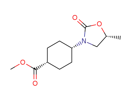 cis-4-((R)-5-methyl-2-oxooxazolidin-3-yl)cyclohexanecarboxylic acid methyl ester