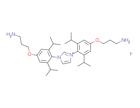 1,3-bis[4-(3-aminopropyloxy)-2,6-diisopropylphenyl]imidazolium iodide
