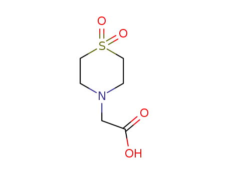 Molecular Structure of 155480-08-3 ((1,1-DIOXOTHIOMORPHOLINO)ACETIC ACID MONOHYDRATE)