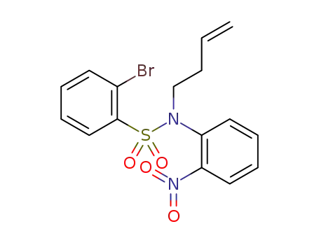 Molecular Structure of 1582316-72-0 (2-bromo-N-(but-3-en-1-yl)-N-(2-nitrophenyl)benzenesulfonamide)