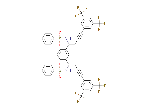N,N'-(1,3-phenylenebis(4-(3,5-bis(trifluoromethyl)phenyl)but-3-yne-1,1-diyl))bis(4-methylbenzenesulfonamide)