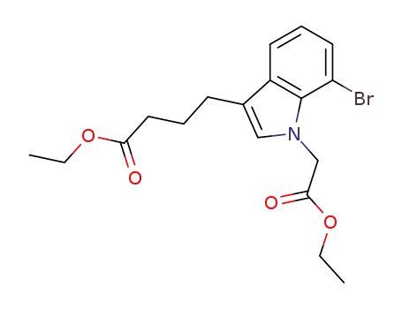 Molecular Structure of 908133-83-5 (ethyl 4-[7-bromo-1-(2-ethoxy-2-oxoethyl)-1H-indol-3-yl]butanoate)