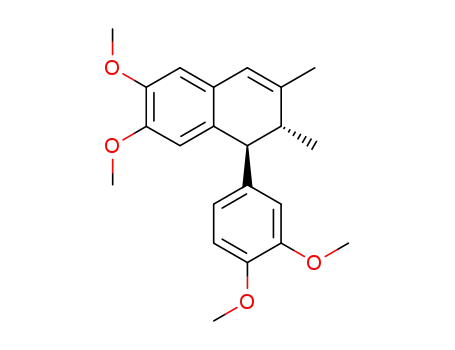 Molecular Structure of 73366-01-5 (Naphthalene,1-(3,4-dimethoxyphenyl)-1,2- dihydro-6,7-dimethoxy-2,3-dimethyl-,(1S,- 2R)- )