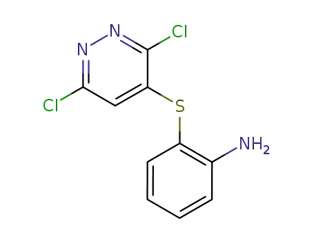 Molecular Structure of 10344-41-9 (2-[(3,6-dichloropyridazin-4-yl)sulfanyl]aniline)