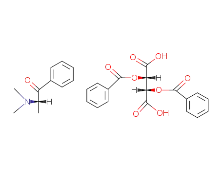 (<i>S</i>)-2-dimethylamino-1-phenyl-propan-1-one; <i>O,O</i>'-dibenzoyl-L<sub>g</sub>-hydrogentartrate