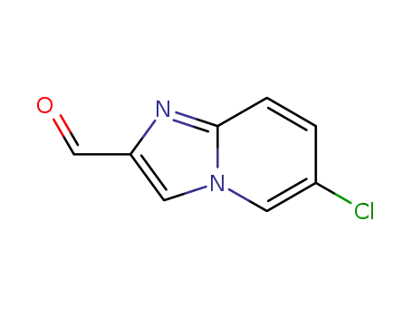 Molecular Structure of 881841-30-1 (6-CHLORO-IMIDAZO[1,2-A]PYRIDINE-2-CARBALDEHYDE)