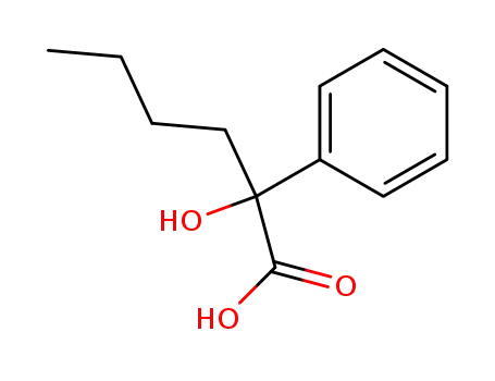 Molecular Structure of 4445-12-9 (Benzeneacetic acid, a-butyl-a-hydroxy-)