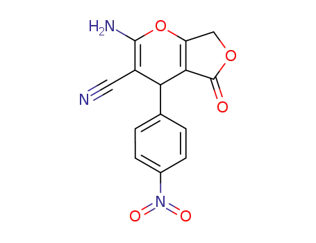 2-amino-5,7-dihydro-4-(4-nitrophenyl)-5-oxo-4H-furo[3,4-b]pyran-3-carbonitrile