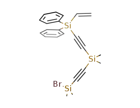 Molecular Structure of 1236226-25-7 (bromodimethylsilylethynyl[diphenyl(vinyl)silylethynyl]dimethylsilane)