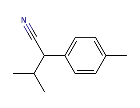 Molecular Structure of 55291-51-5 (Benzeneacetonitrile, 4-methyl-a-(1-methylethyl)-)