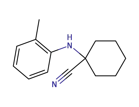 Molecular Structure of 70441-13-3 (Cyclohexanecarbonitrile, 1-[(2-methylphenyl)amino]-)