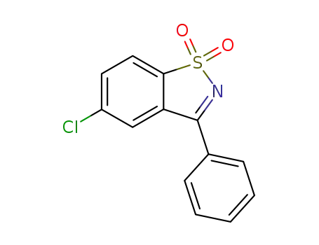 Molecular Structure of 20434-78-0 (5-chloro-3-phenylbenzo[d]isothiazole 1,1-dioxide)