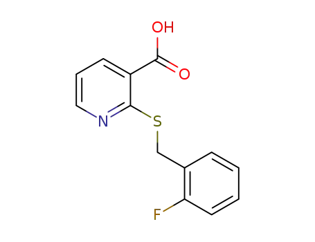 2-[[(2-Fluorophenyl)methyl]thio]-3-pyridinecarboxylic acid