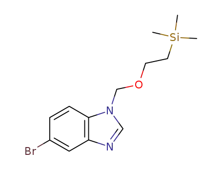 Molecular Structure of 444103-78-0 (5-bromo-1-((2-(trimethylsilyl)ethoxy)methyl)-1H-benzo[d]imidazole)