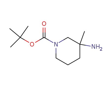 Molecular Structure of 1158759-06-8 (3-Amino-1-Boc-3-methylpiperidine)