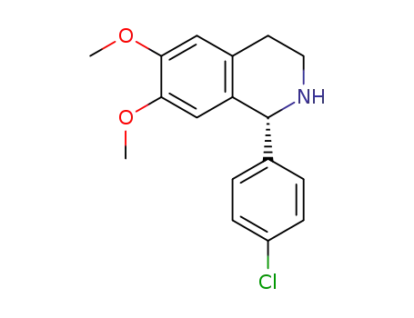 (-)-1-(4-chlorophenyl)-6,7-dimethoxy-1,2,3,4-tetrahydroisoquinoline