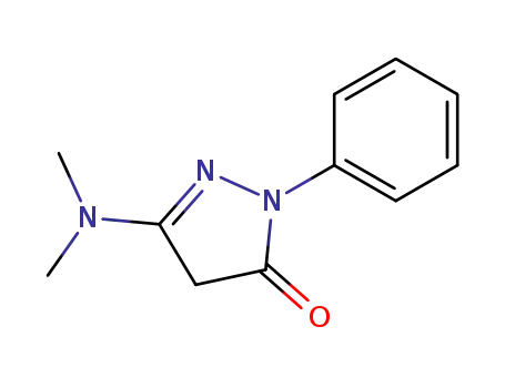 Molecular Structure of 24630-99-7 (3H-Pyrazol-3-one, 5-(dimethylamino)-2,4-dihydro-2-phenyl-)