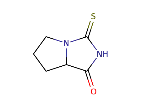Molecular Structure of 61160-12-1 (1H-Pyrrolo[1,2-c]imidazol-1-one,hexahydro-3-thioxo-,(7aS)-(9CI))